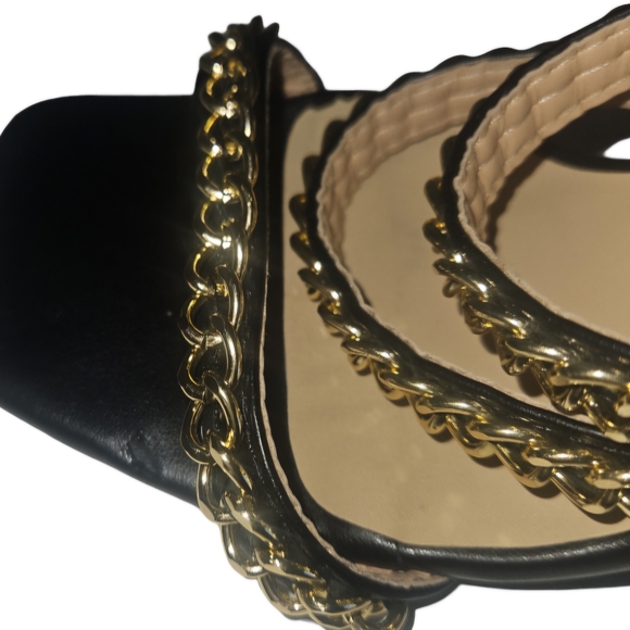Nicole Miller Gold Chain Sandal - Picture 10 of 12